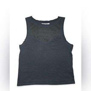 Express Black Mesh Detail Tank Top